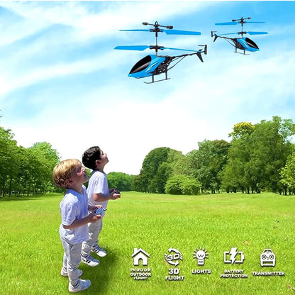 Indoor-Outdoor Rechargeable Helicopter with Radio Remote Control and Hand Sensor