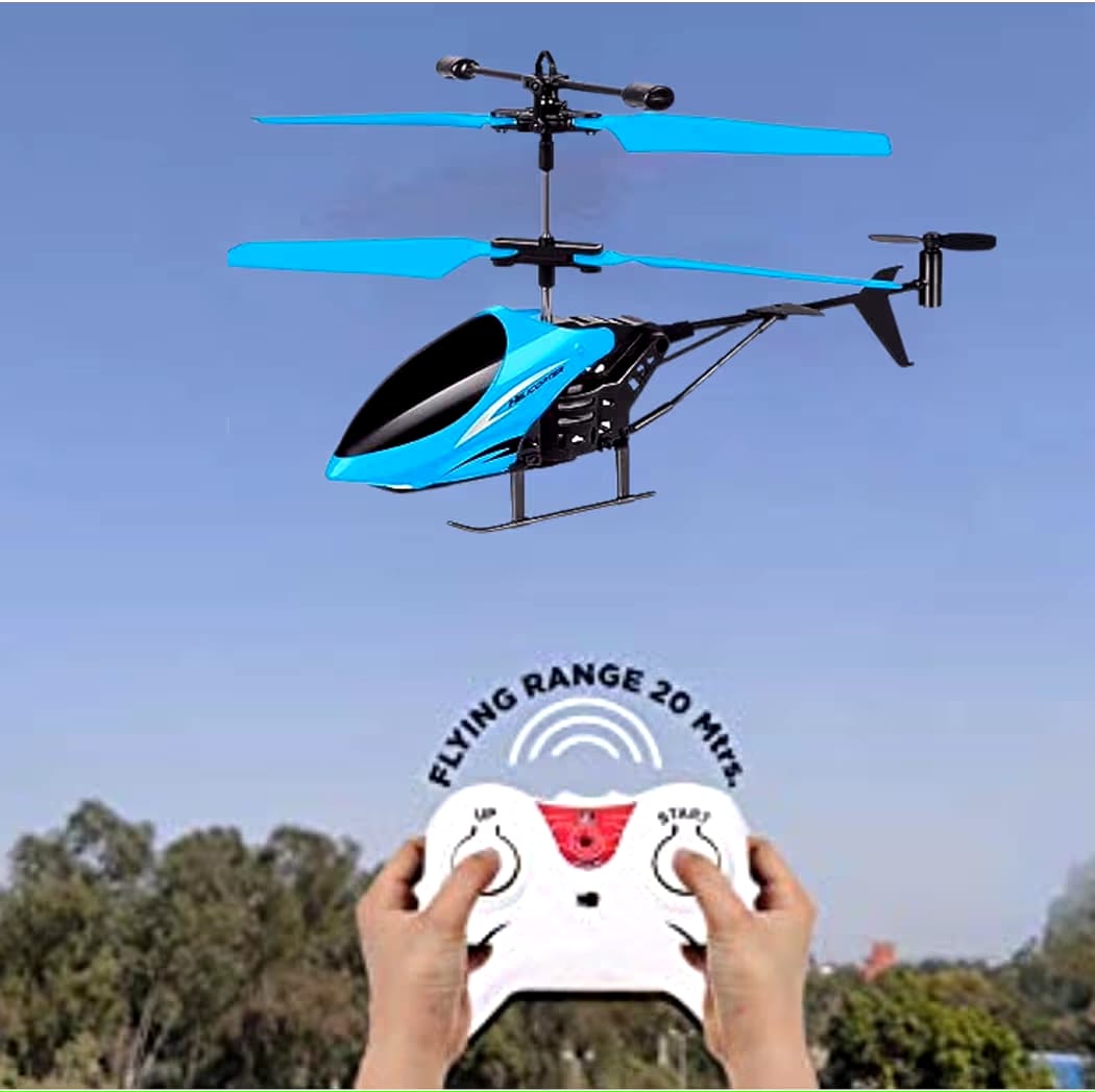 Indoor-Outdoor Rechargeable Helicopter with Radio Remote Control and Hand Sensor