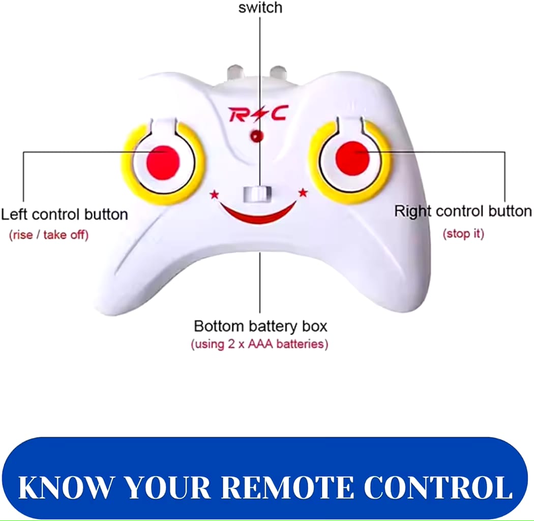 Indoor-Outdoor Rechargeable Helicopter with Radio Remote Control and Hand Sensor
