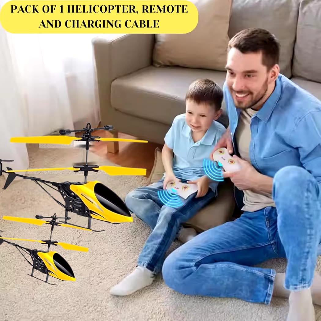 Indoor-Outdoor Rechargeable Helicopter with Radio Remote Control and Hand Sensor