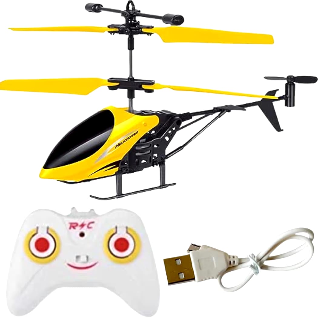 Indoor-Outdoor Rechargeable Helicopter with Radio Remote Control and Hand Sensor