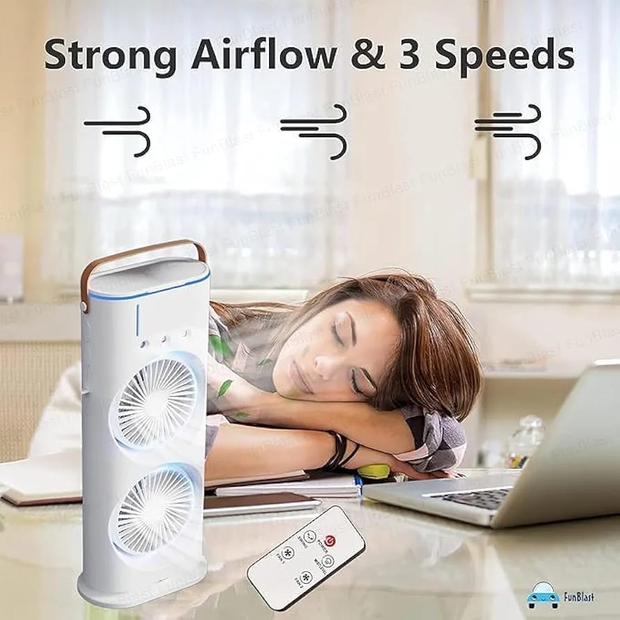 Portable Double Ended Mist Spray Fan for Summer Room Cooling