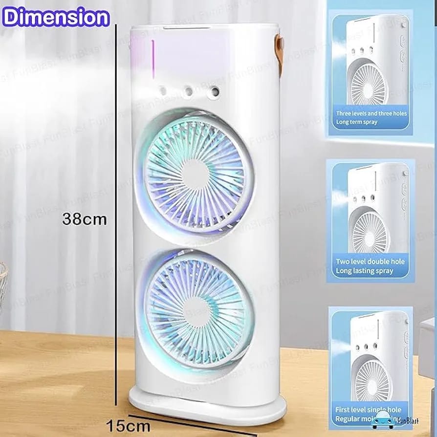 Portable Double Ended Mist Spray Fan for Summer Room Cooling