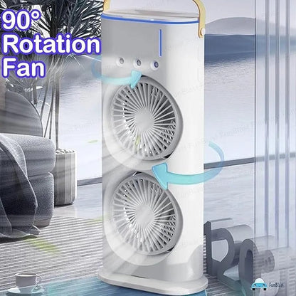 Portable Double Ended Mist Spray Fan for Summer Room Cooling