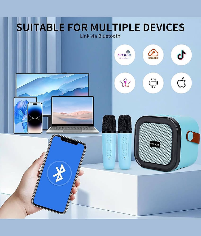 K12 Wireless Karaoke Dual Mic Speaker