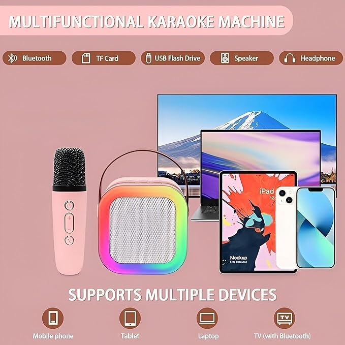 K12 Wireless Karaoke Dual Mic Speaker
