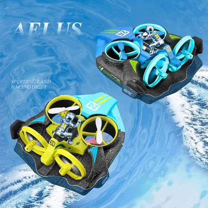 3 in 1 Remote Control Toy for Boys, RC Boat, Car, Drone, 2.4GHz High Speed with 360° Rotation, Waterproof, Land, Airproof, Outdoor Gift